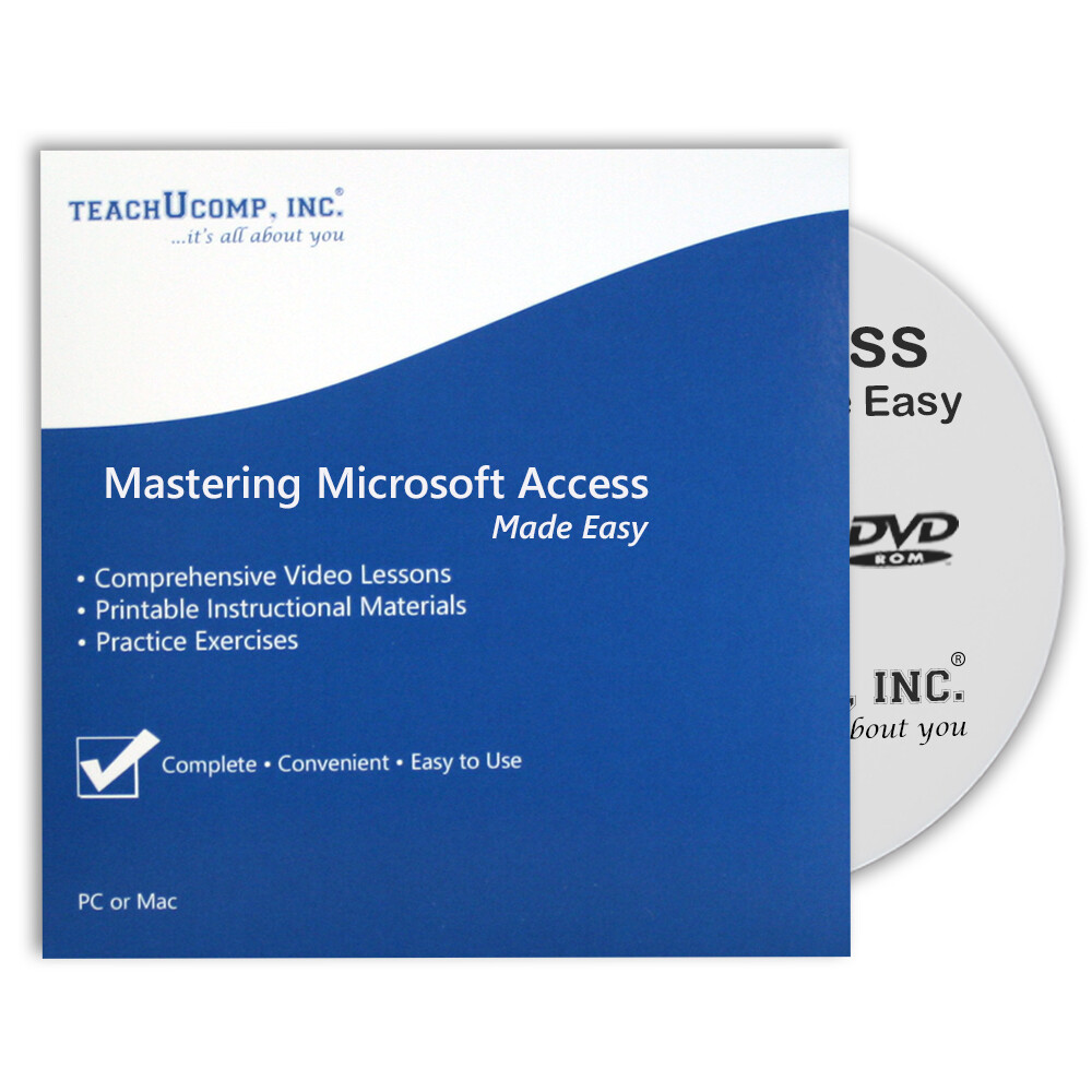 Learn Microsoft ACCESS 2016/2013 Training Tutorial DVD-ROM Course 105 Lessons