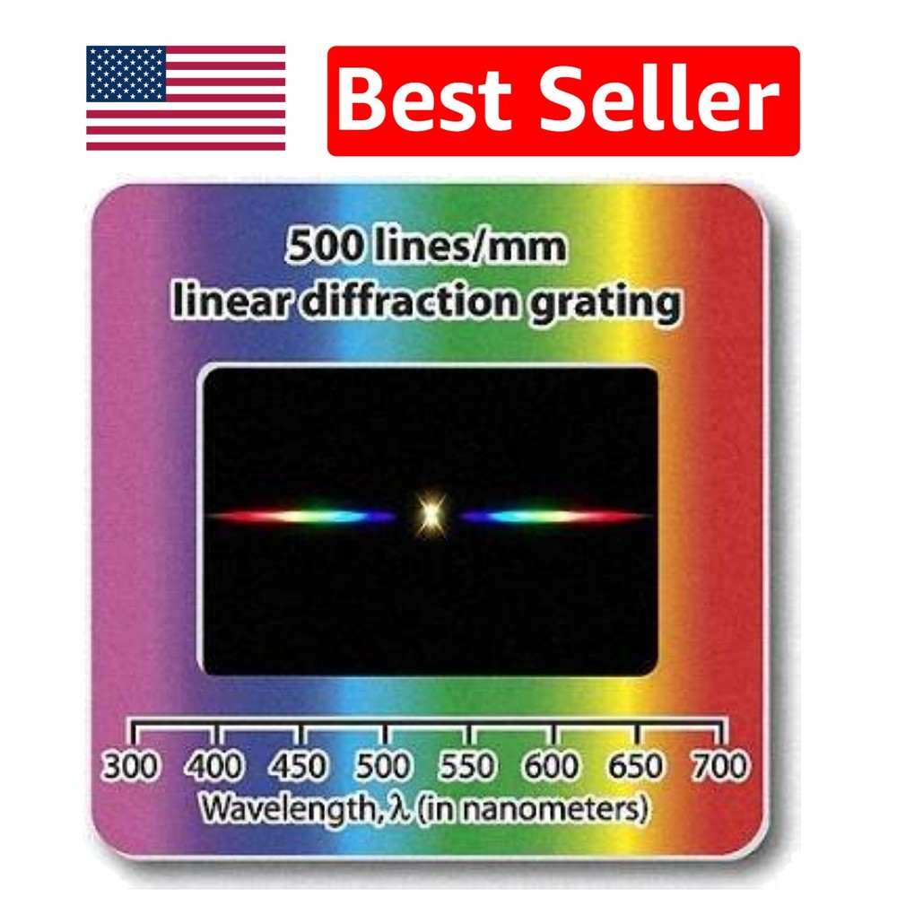 Holographic Diffraction Grating Slides - 500 Lines/mlm, Projector Compatible