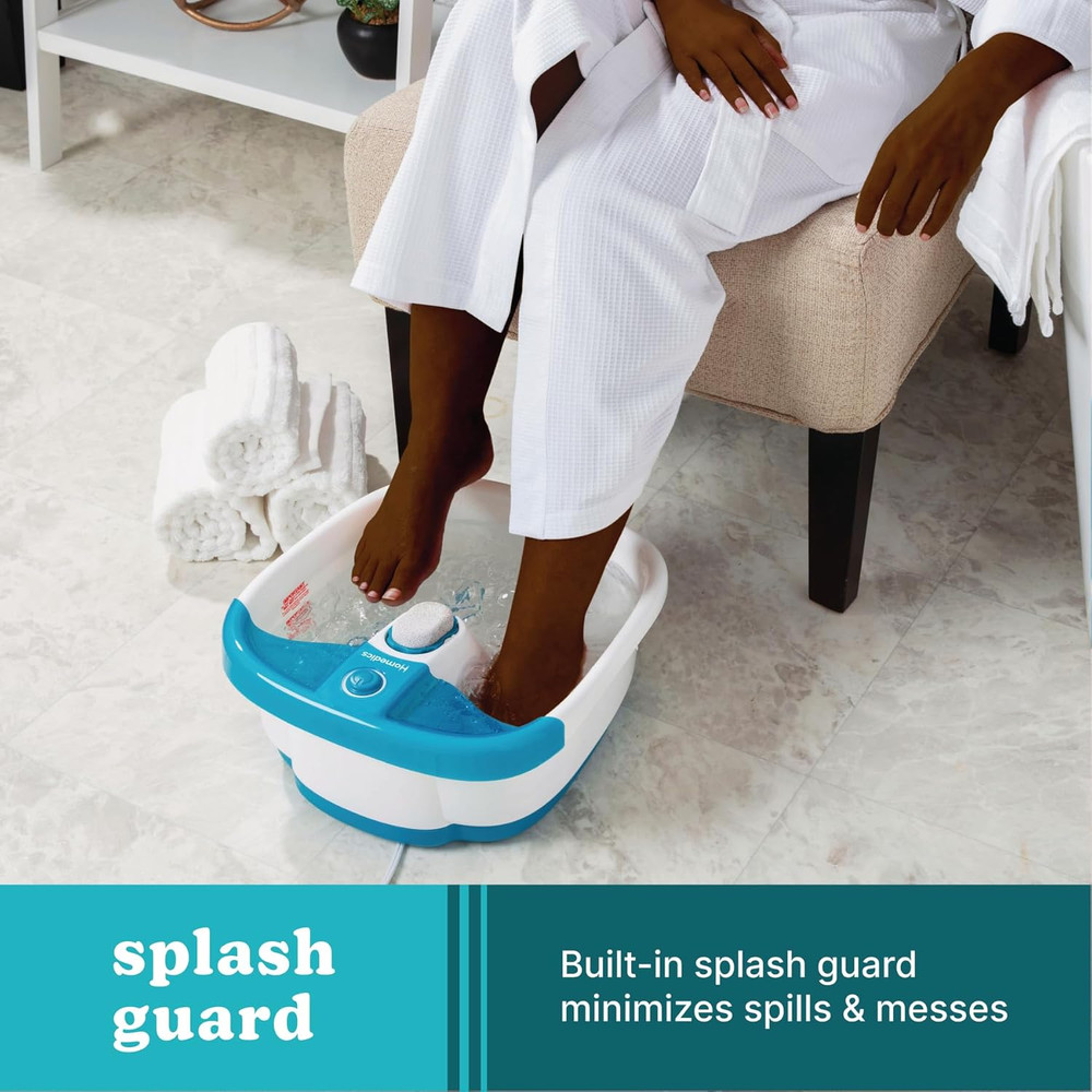 Bubble Mate Foot Spa, Toe Touch Controlled Foot Bath with Invigorating Bubbles a