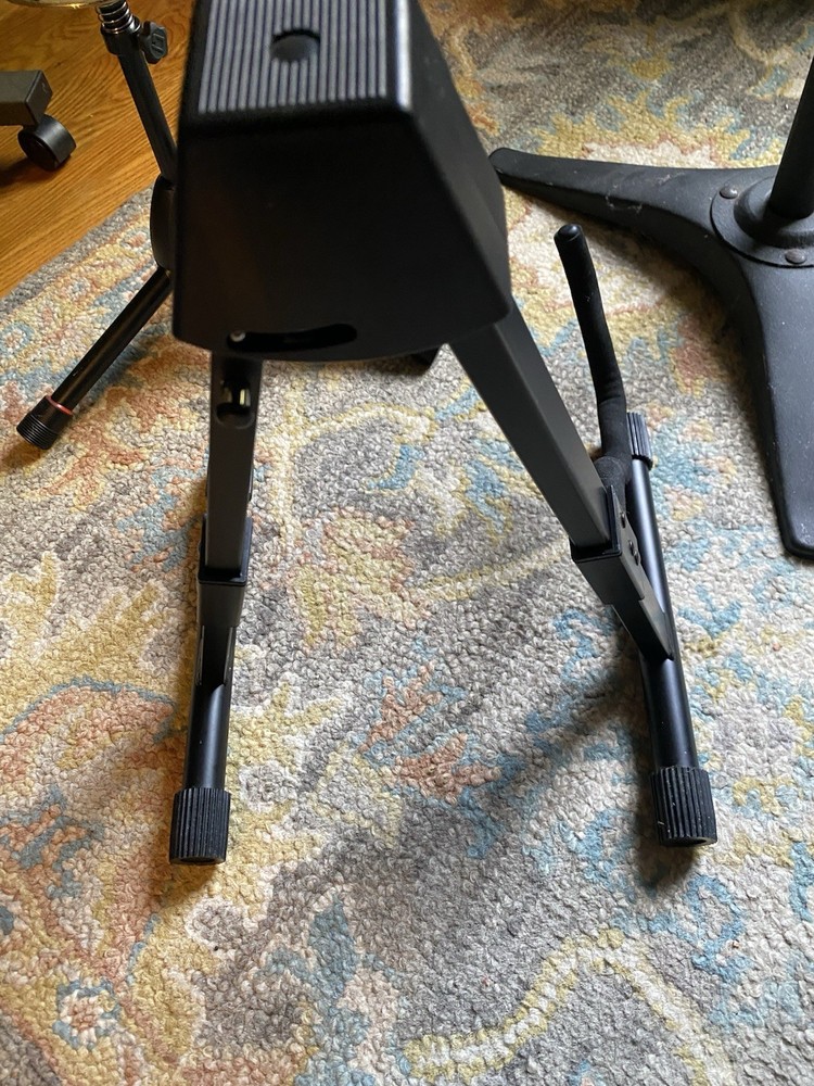 Amazon Basics Adjustable Guitar Folding A-Shape Frame Stand Black