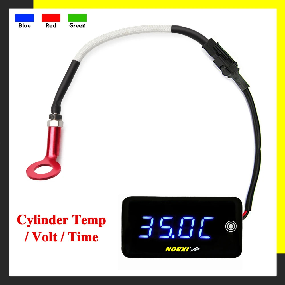3in1 Cylinder head temperature Volt Time Automatic brightness adjust LED Display