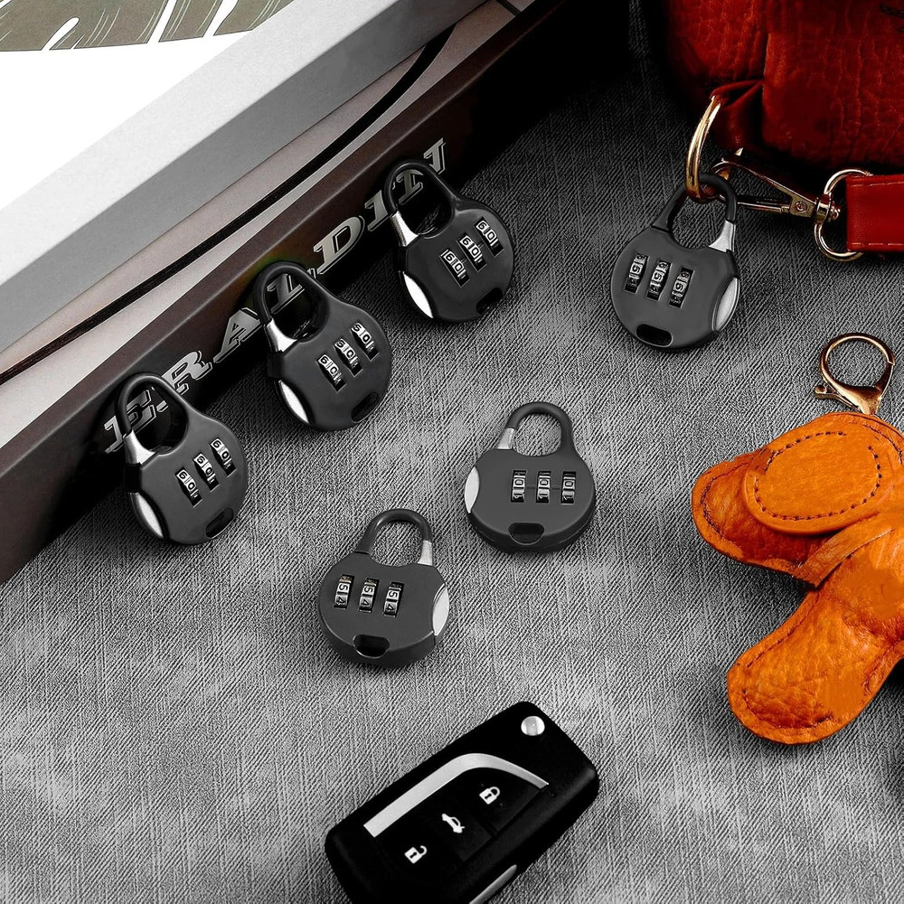 10 Pcs 3 Digit Combinations Padlock Safe Cipher Lock Mini Combination Resettable