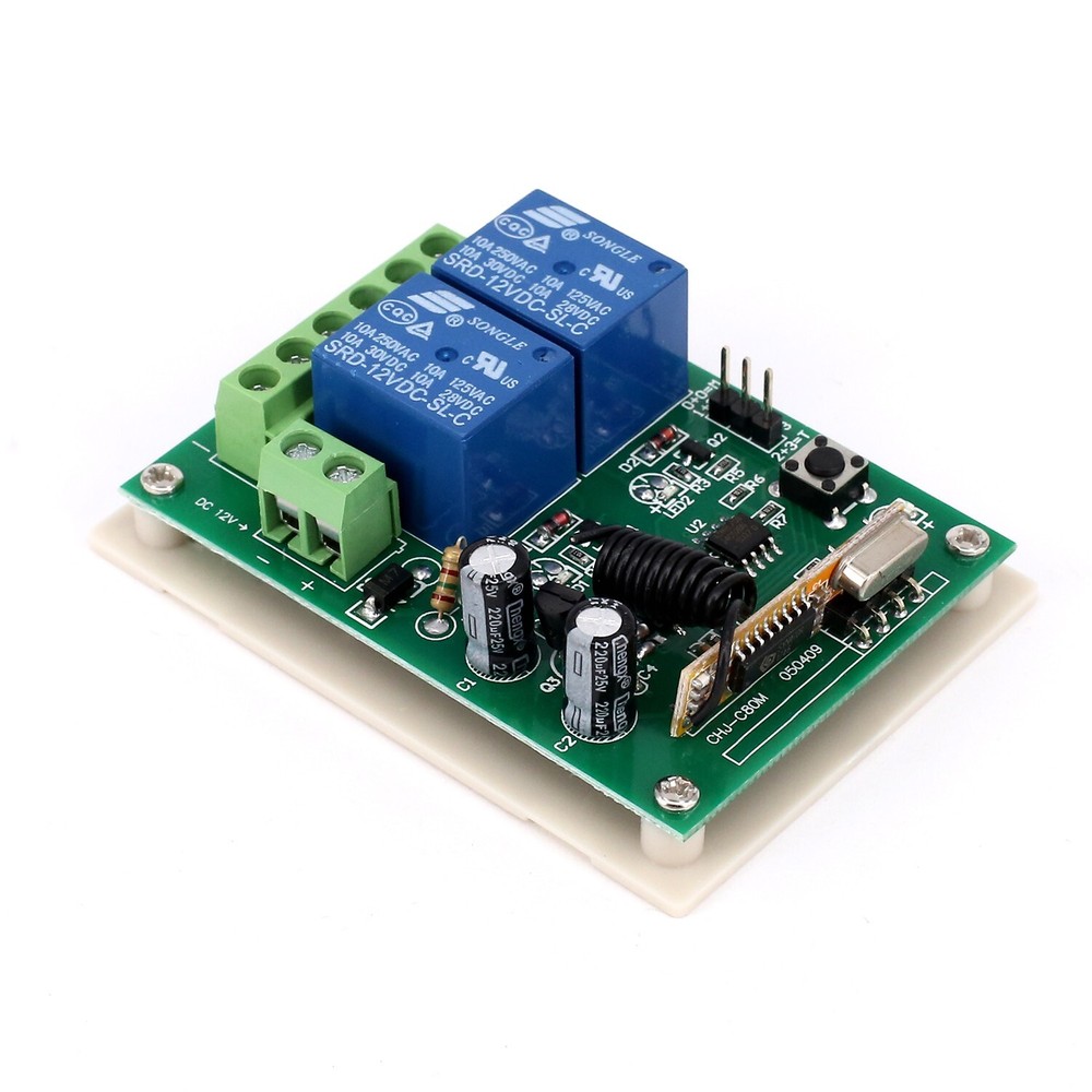 2 Channel Garage Door Remote Control Switch Relay Wireless Transmitter+Receiver