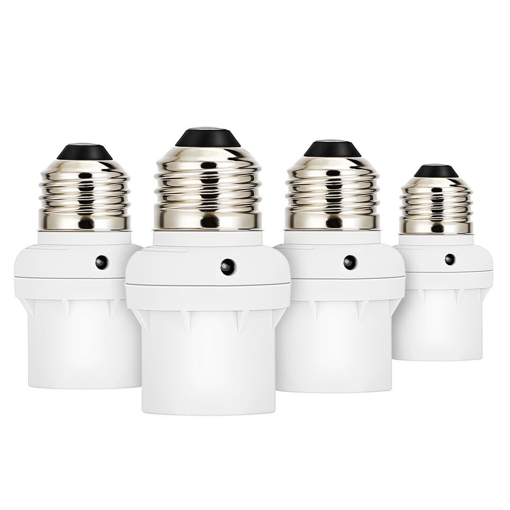 DEWENWILS 4 Pack Light Sensor Socket Dusk to Dawn Sensor Light Bulb Socket