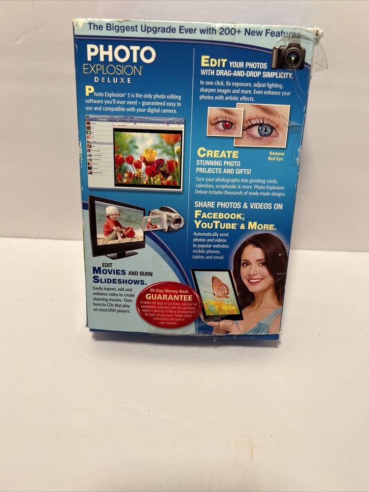 Photo Explosion Deluxe Version 5 Studio Windows XP Vista 7 Or 8 PC Software