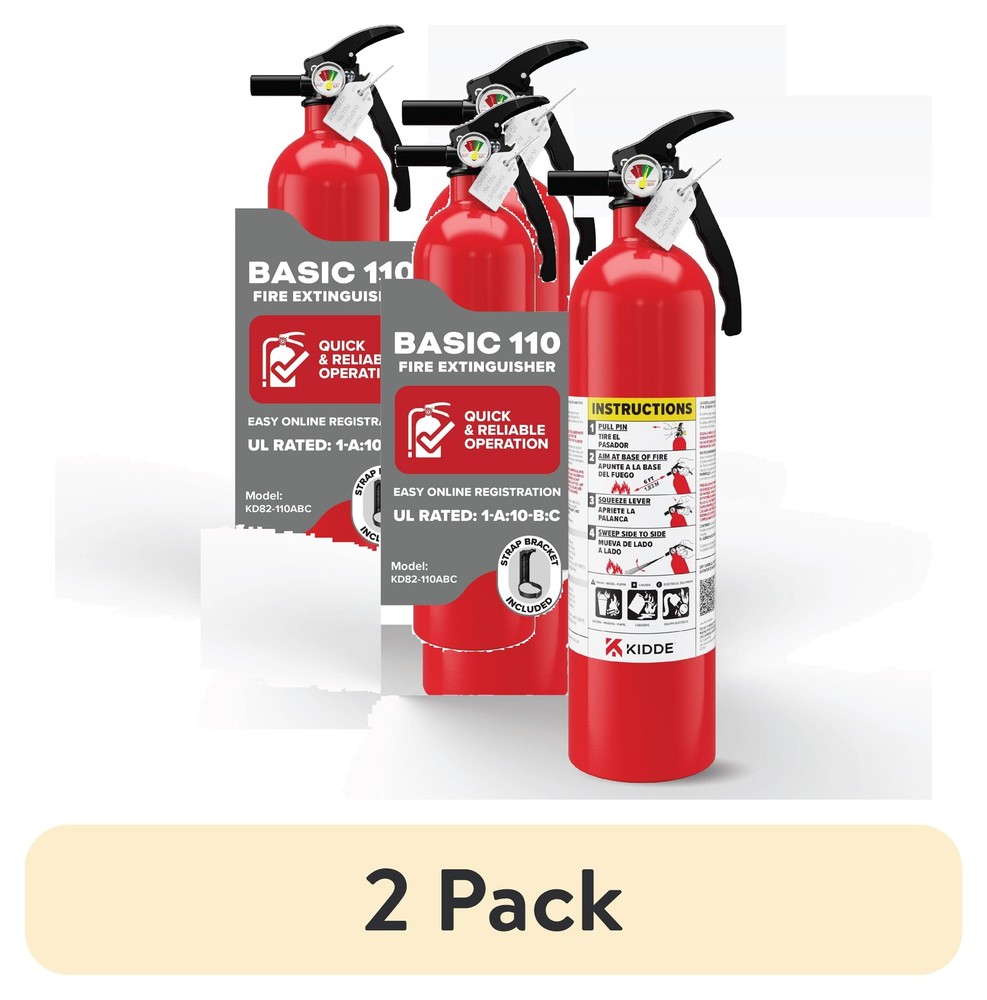 (2 pack) Kidde Basic Fire Extinguisher for Home, Residential 1A10BC