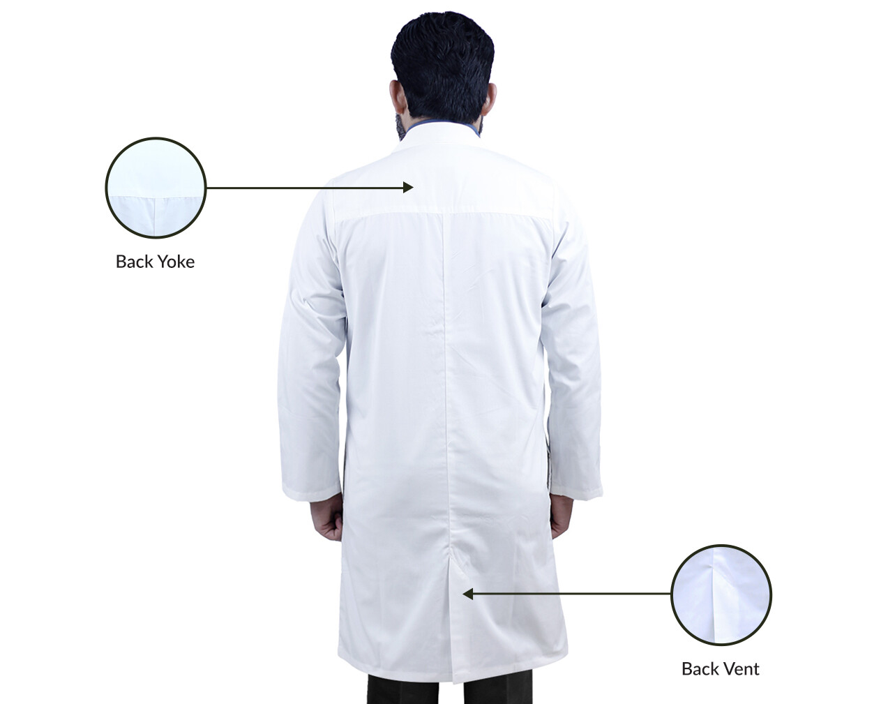 HEEDFIT Premium Unisex Lab Coat, Comfortable Poly Cotton, Durable FREE SHIPPING!