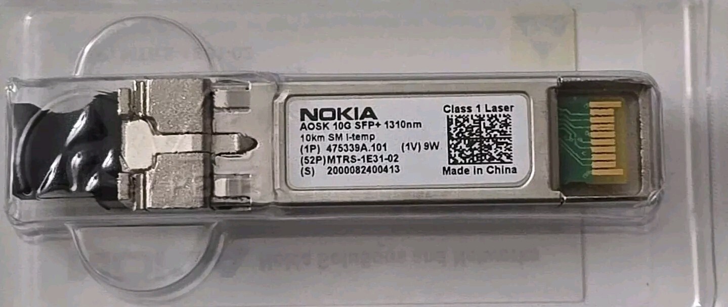 NOKIA  AOSK  475339A.101  SFP+  10G LR 10km 1310nm 10km SM  I-Temp