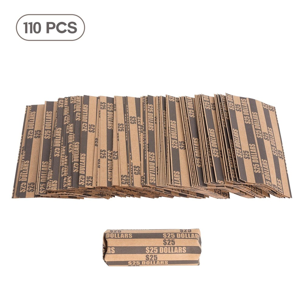 Dollar Coin Wrappers Dollars Only Flat Dollar Rolls 110PCS