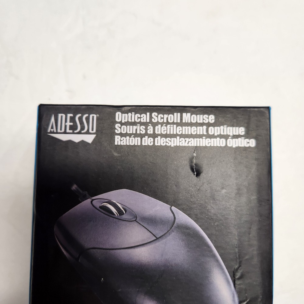 Adesso 3 button desktop ps/2 optical scroll mouse HC-3003PS NEW