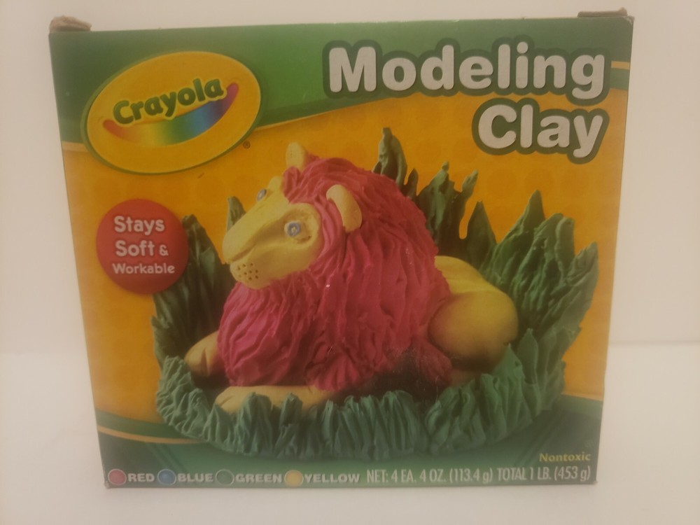 Crayola Modeling Clay 4oz 4/Pkg Red, Blue, Green & Yellow