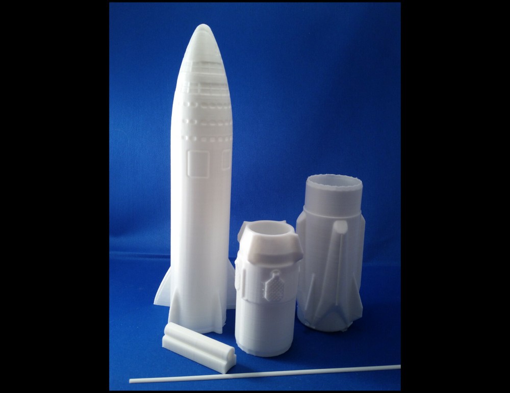 SpaceX Starship (BFR) Flying Model Rocket Barebones Kit