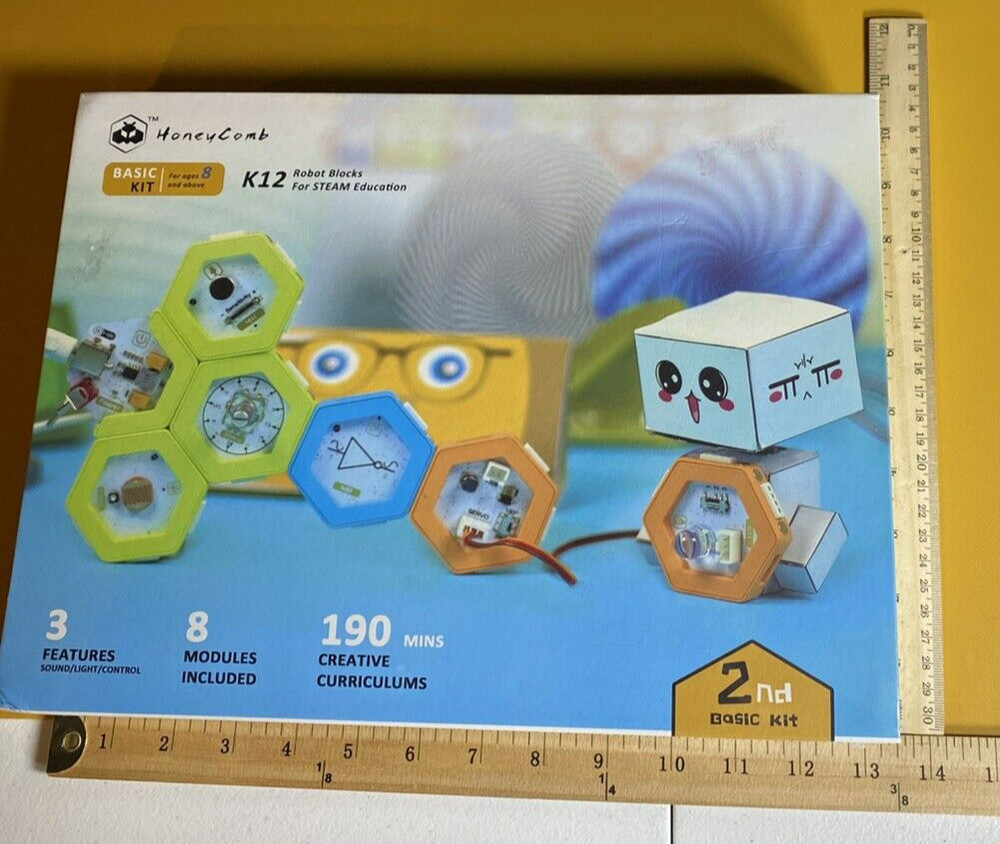 K12 STEM Education Electronic Interactive Blocks Robot Sound Light Control
