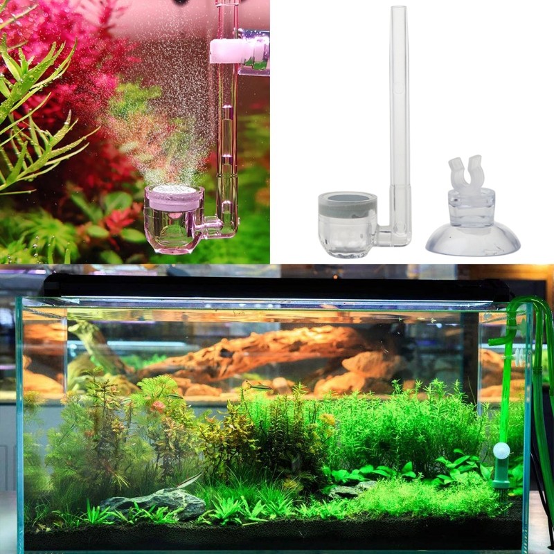 Acrylic for CO2 Diffuser Atomize Quiet Bubbling with Tiny Bubbles for Aquar