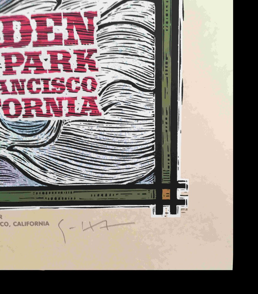 Hardly Strictly Bluegrass Poster 2018 Orig Signed Silkscreen Gary Houston w/COA