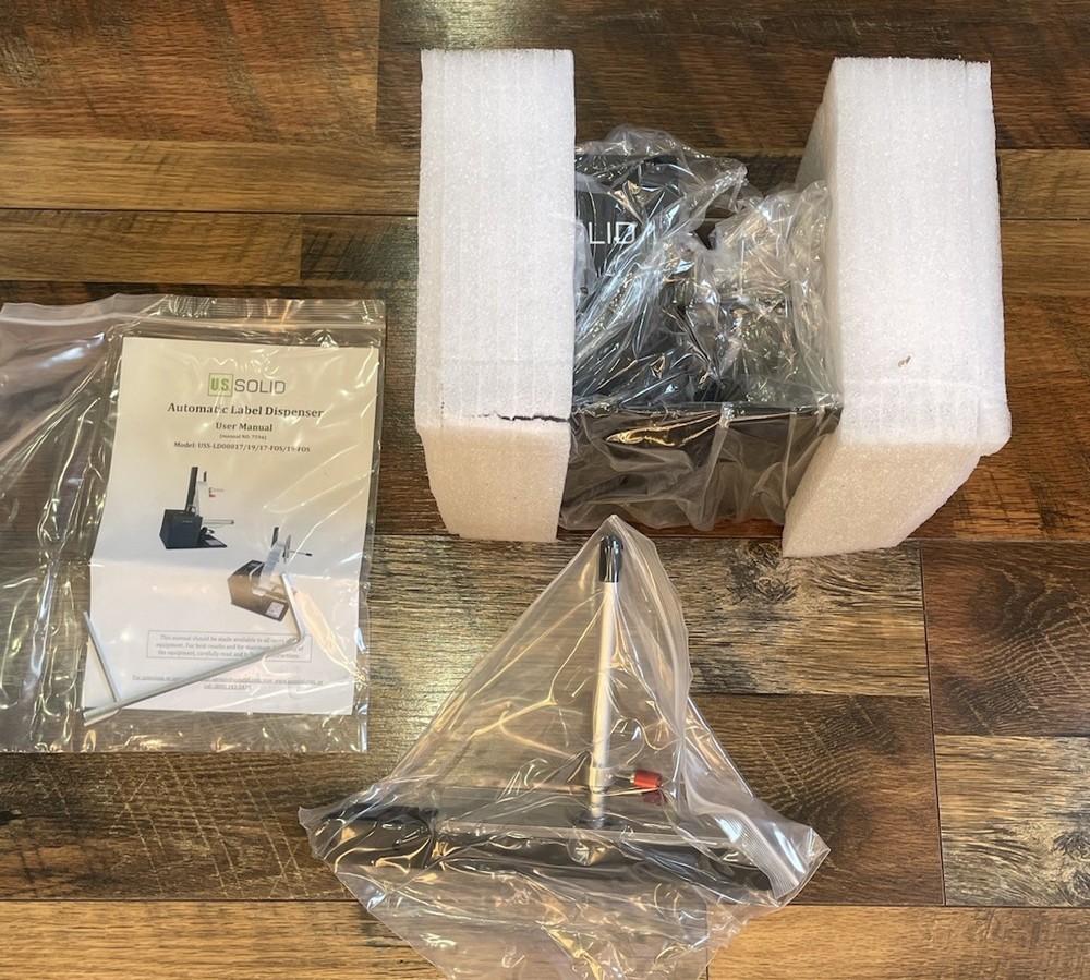 U.S. Solid Automatic Label Dispenser Machine - Clear Labels - Width 10-115MM