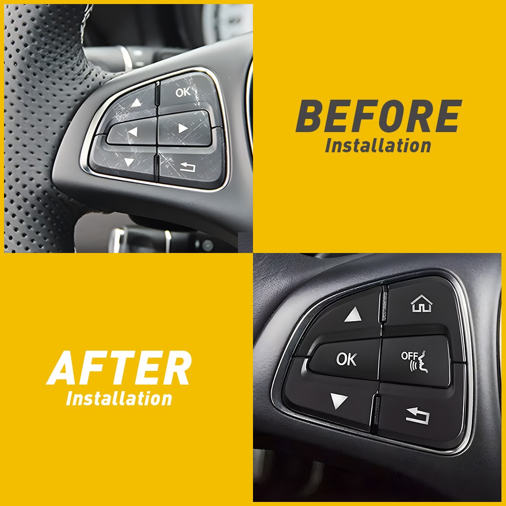 Steering Wheel Multi-Function Button Cover for Mercedes-Benz C300 2015-2019