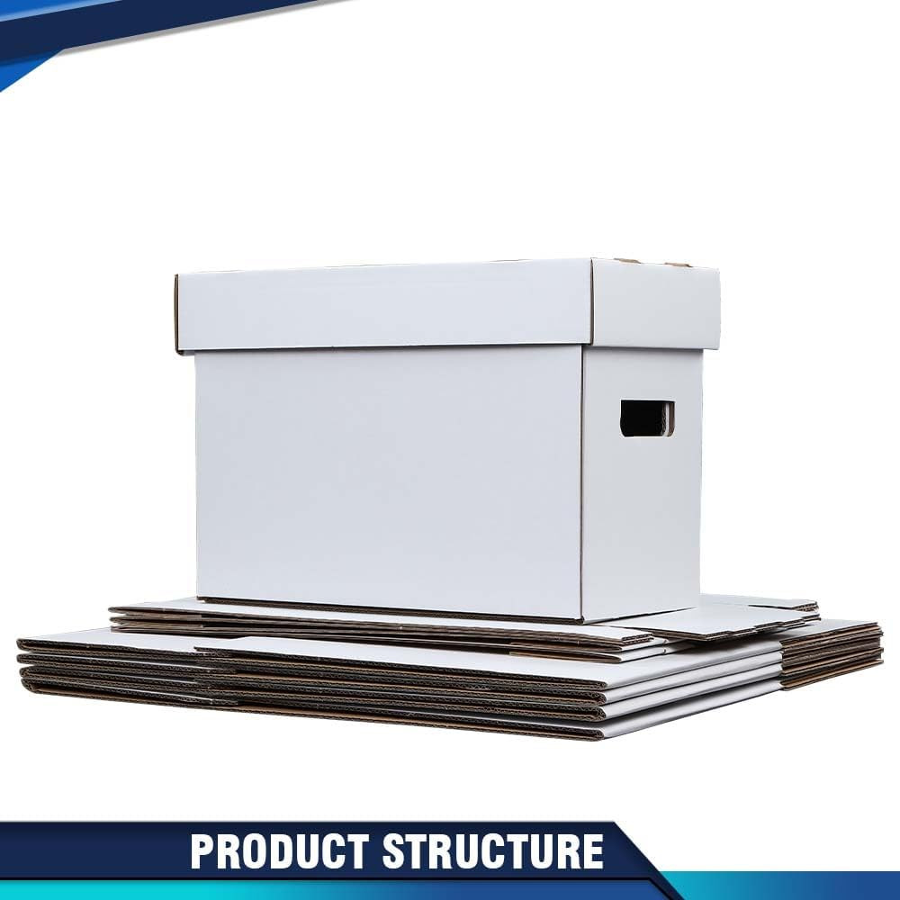 5 Pcs Comic Book Storage Boxes, Holds 150-175 Comics Each, Collapsible, Stackabl