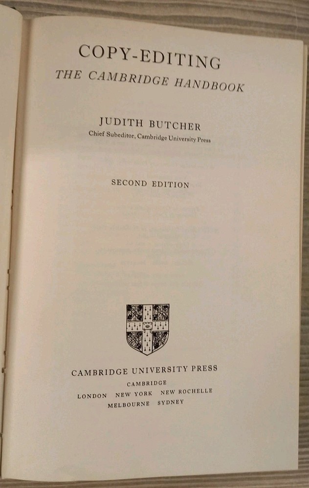 Copy-Editing: The Cambridge Handbook