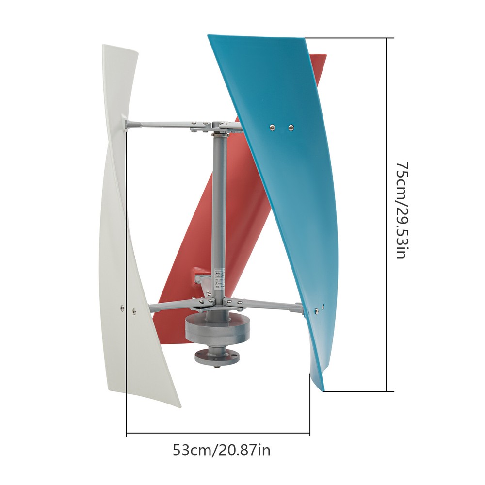 3-Blades Turbine Wind Generator Vertical Windmill Wind Power & Charge Controller