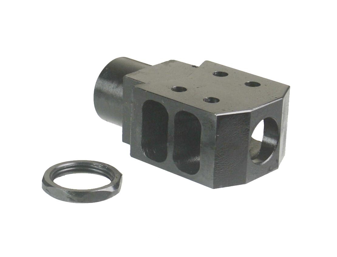 All Steel 49/64-20 TPI Tanker 12.7x42mm .50 Beowulf Muzzle Brake 49/64x20 Nut