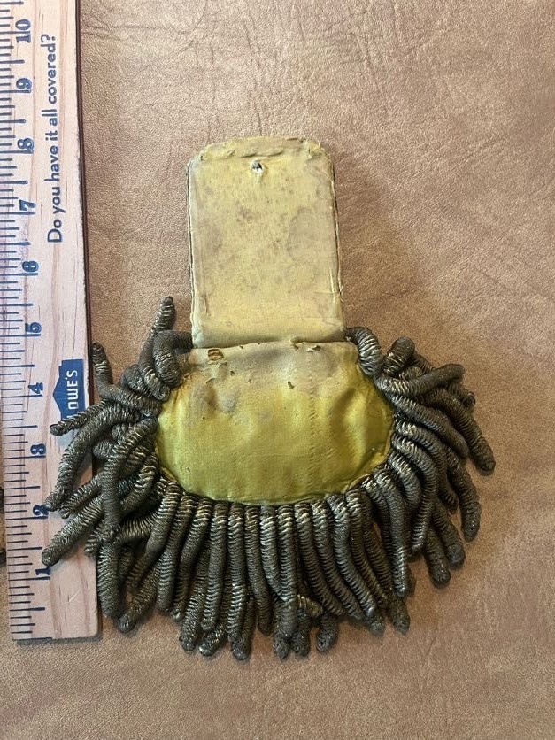 Epaulets US Army NY Buttons Likely Pre-1872 & Civil War for Major Fine Condition