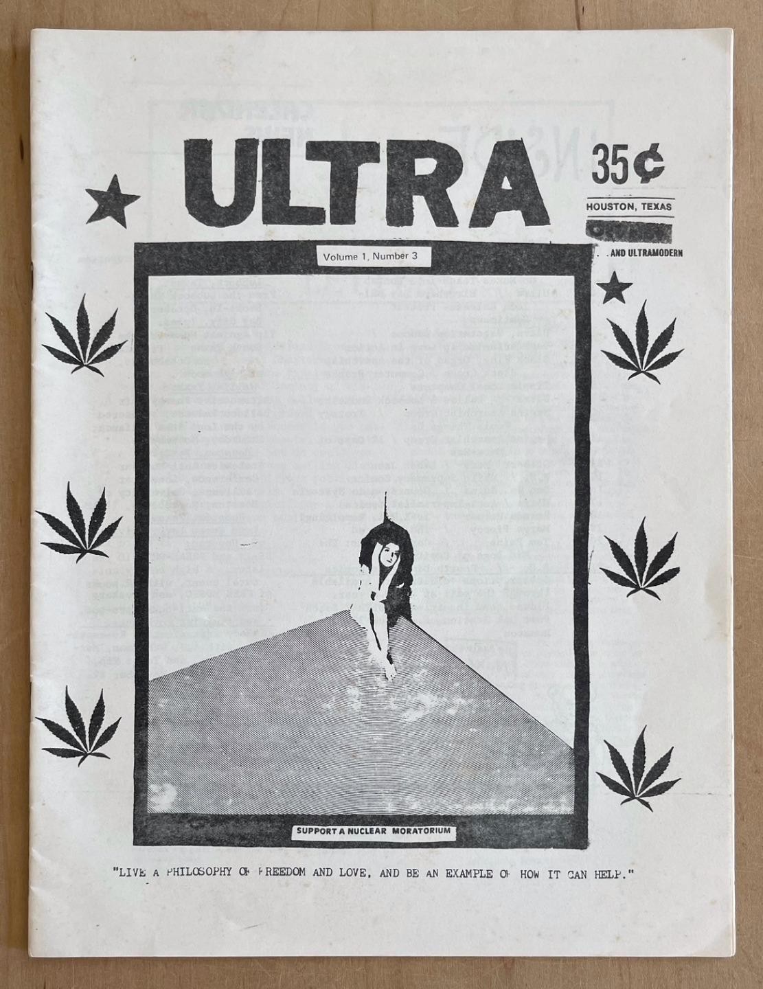 ULTRA Vol 1 No 3 1978 Local Houston Yippie Proto Punk Leftist Political Magazine