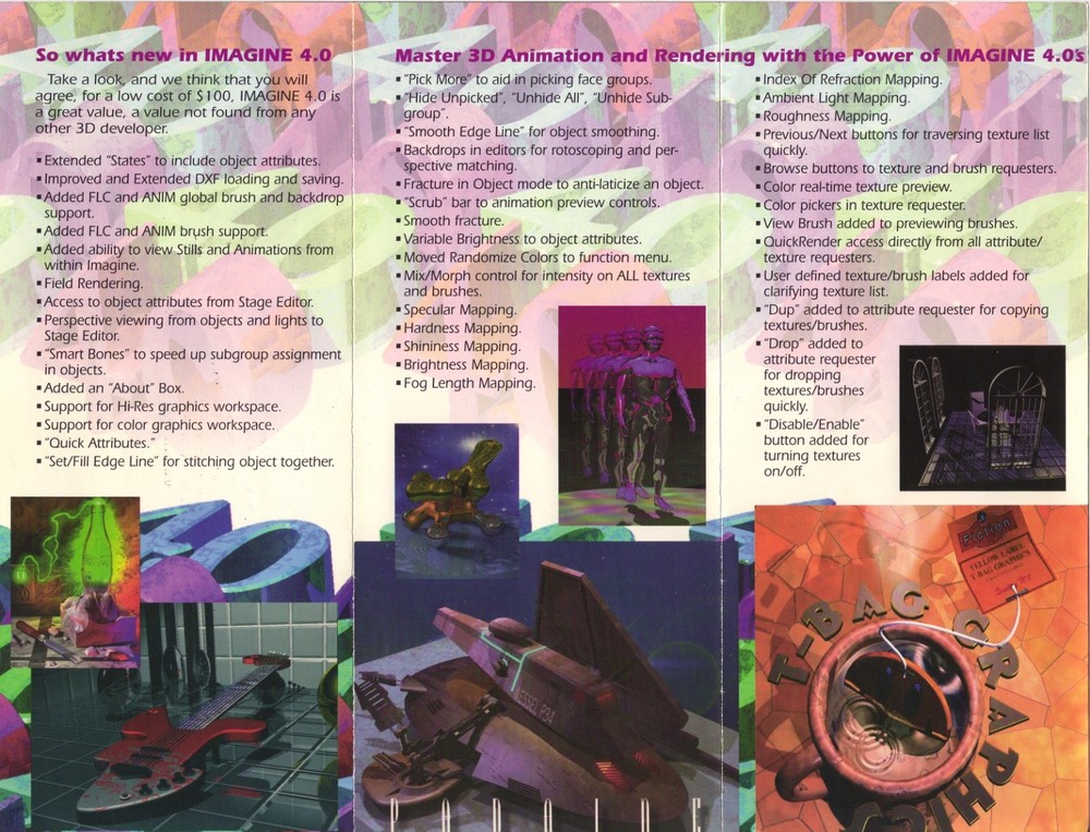 Imagine 3D v4.0 ©1994 Impulse Model Render Animate +MORE for Commodore Amiga