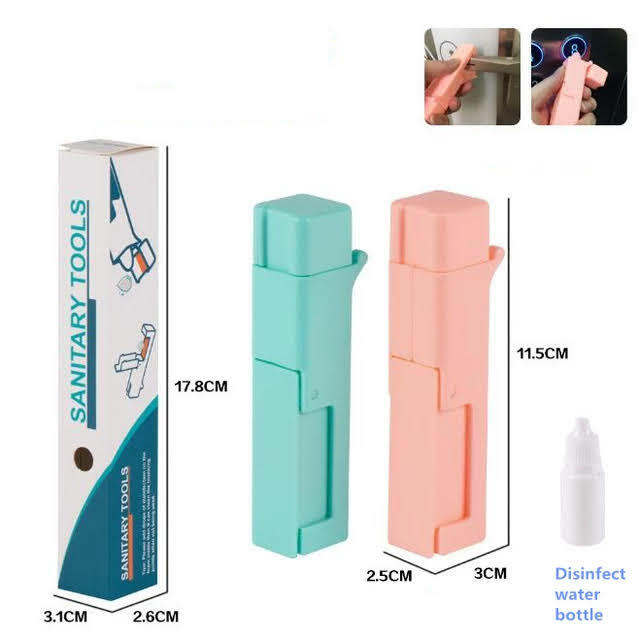 No Touch Door Opener  2Pc Press Elevator Buttons Handheld Protective Touchless