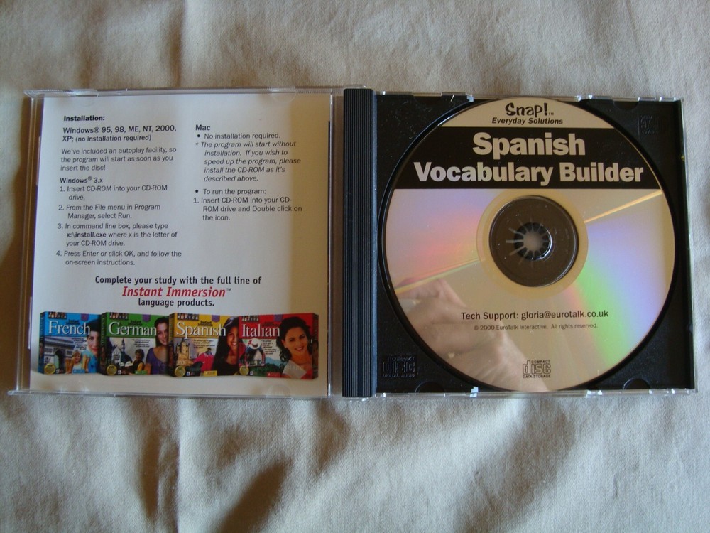 SNAP! Spanish Vocabulary Builder (Jewel Case) Windows / MAC Language Learning