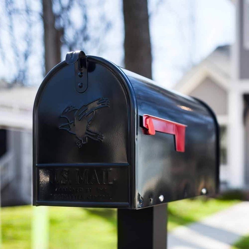 Elite Galvanized Steel, Large, Post-Mount Mailbox