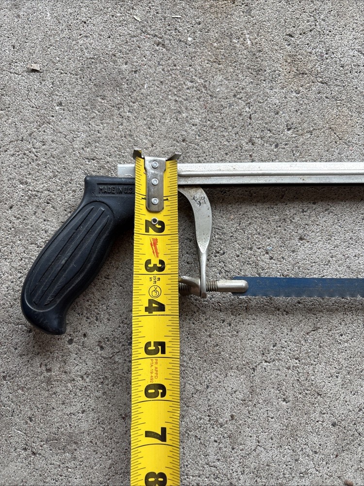 Vintage Adjustable Hack Saw USA Rubber Handle