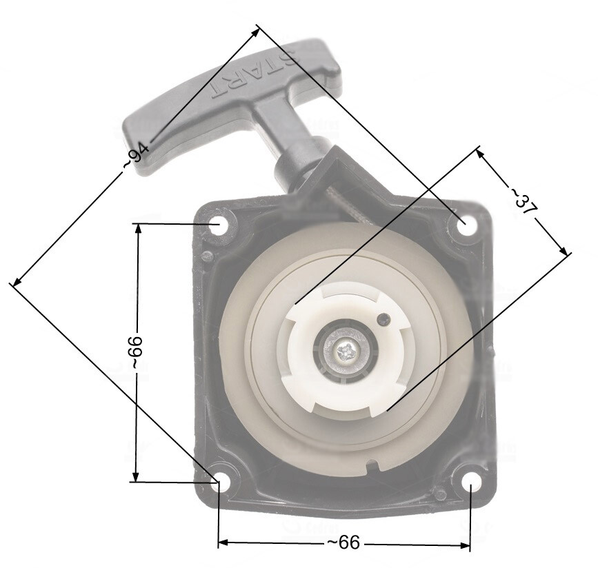 Pull starter for Scheppach EB 1700/Bamato EBO 80 hole drill