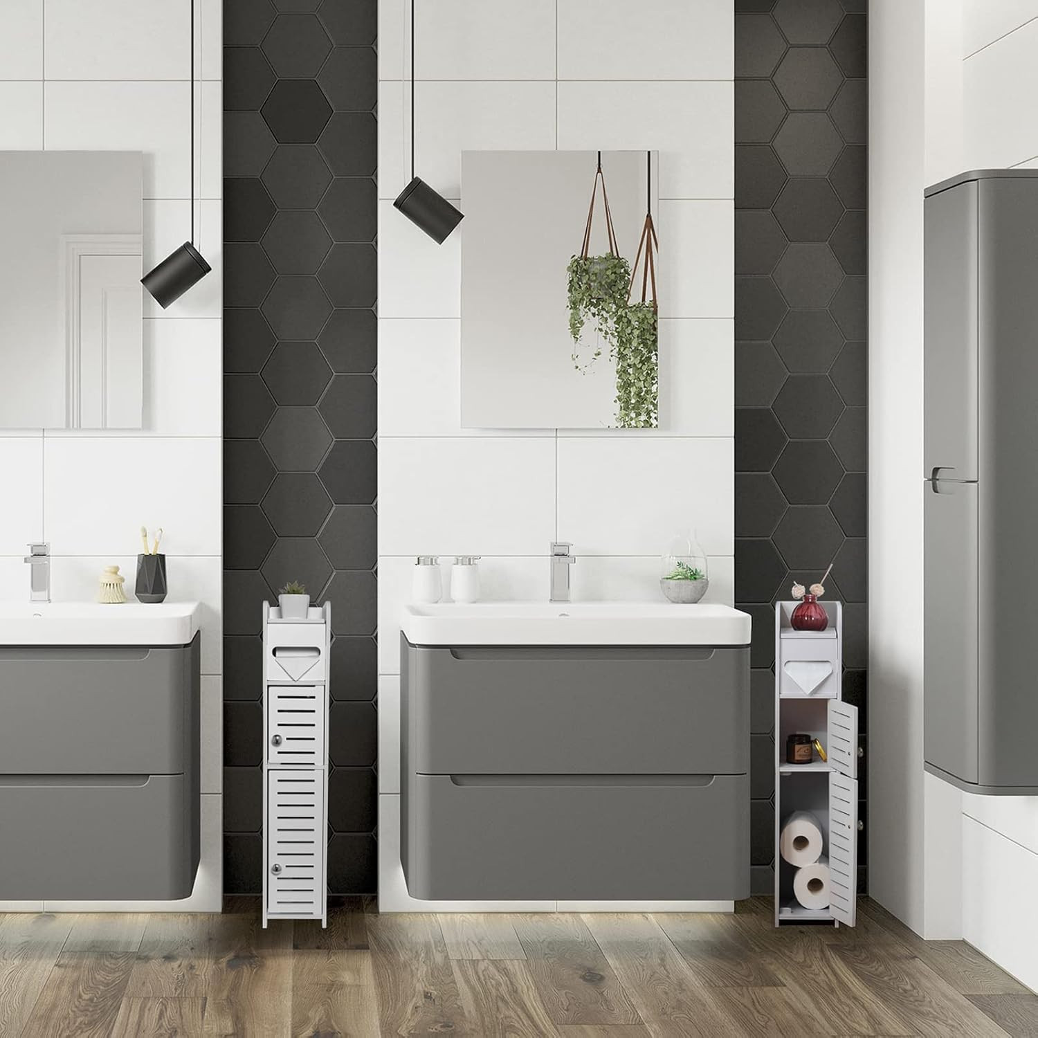 Storage Cabinet for Small Spaces, over the Toilet Cabinet for Skinny Bathroom St