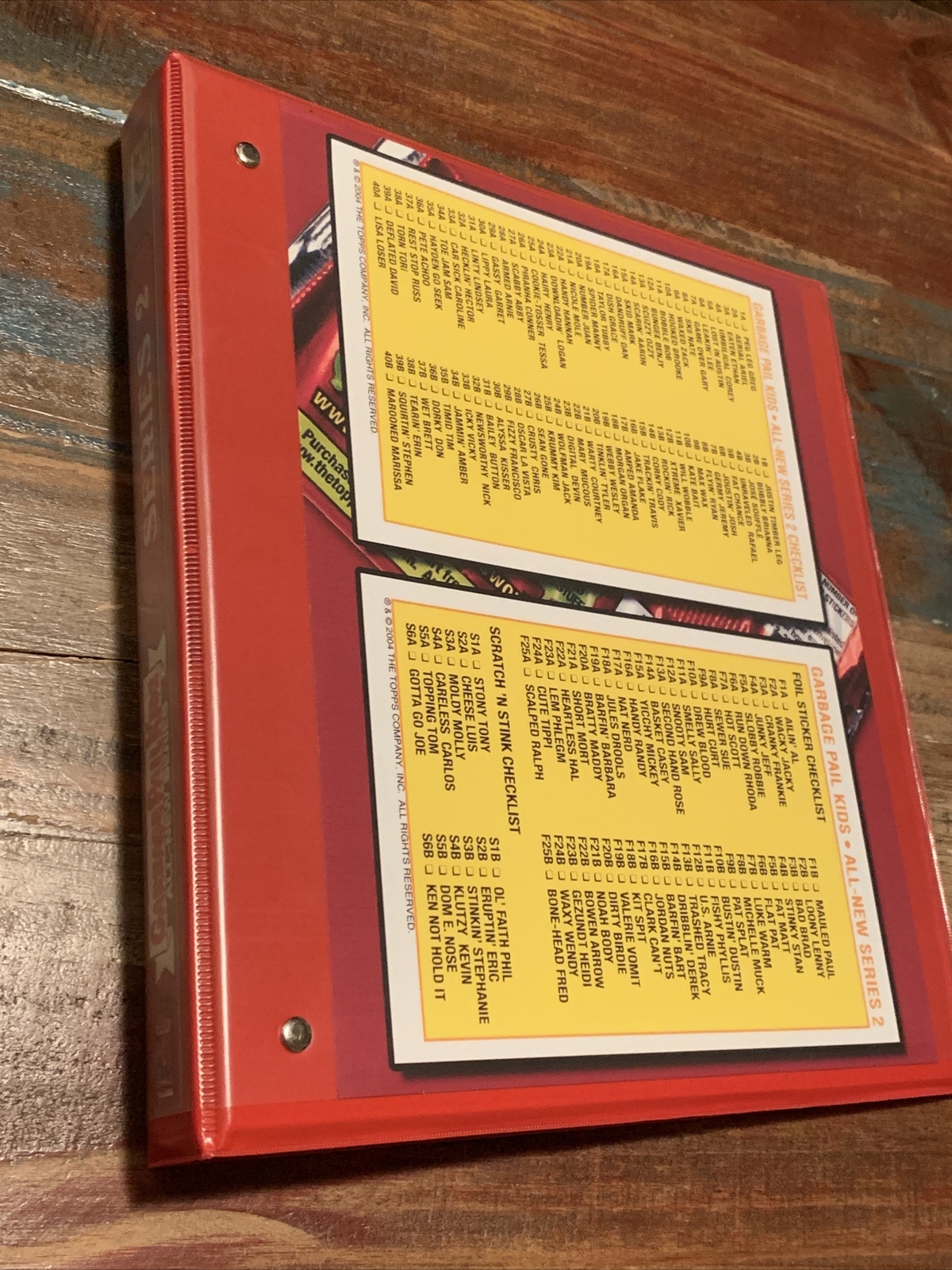 2004 GARBAGE PAIL KIDS ANS2 ALL NEW SERIES 2 COMPLETE 80 CARD SET WITH BINDER!