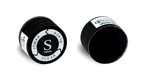 Clear Black Laminated Pool Billiard CUE TIP - 1 pc Soft 14 mm