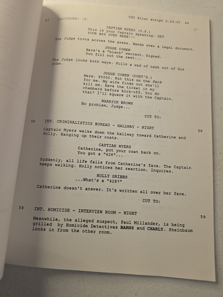 CSI Pilot Script "Smart & Daring" 2/29/00 3rd Draft