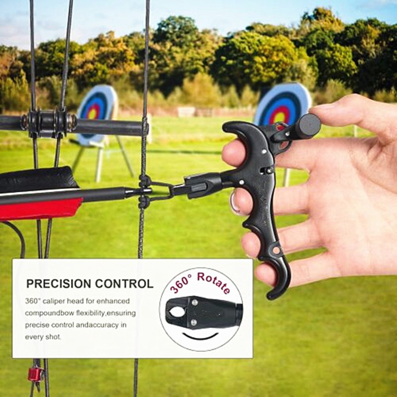Archery Release Aids Adjustable Wrist Caliper Trigger Compound Bow Hunting