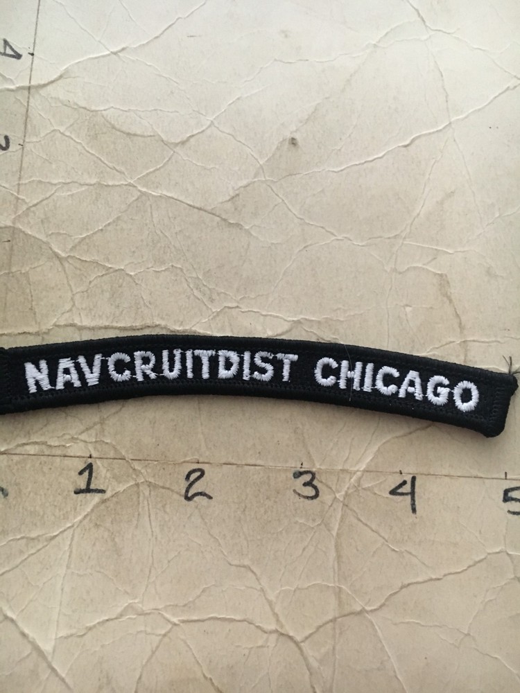 US NAVY SHOULDER STRIP TAB rocker Patch Navcruitdist Chicago