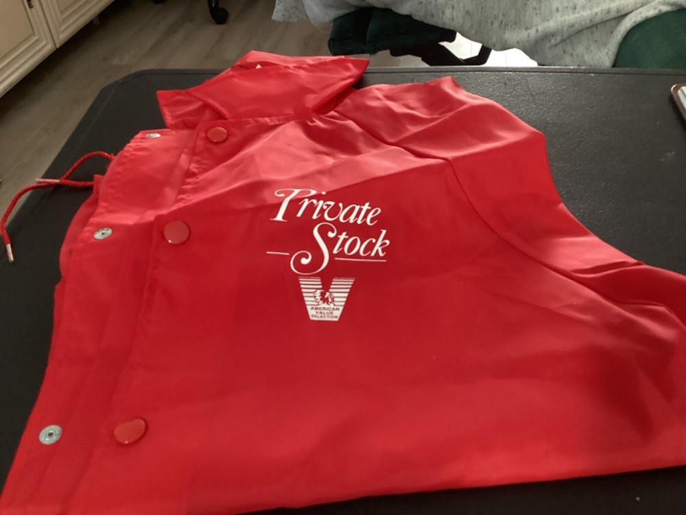 Private Stock Cigarettes Nylon Windbreaker Style Advertising Jacket