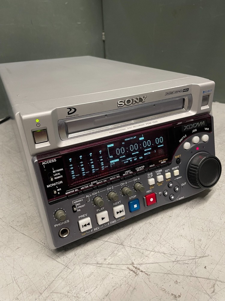 Sony PDW-1500 XDCAM Disc Sd Compact Deck Professional Recorder Player