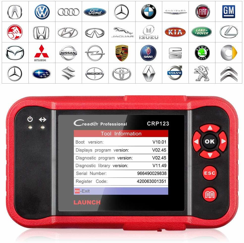Check Engine OBD2 Scanner Transmission ABS SRS Code Reader Diagnostic Scan Tool