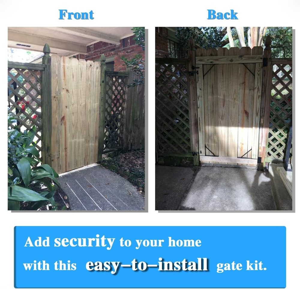 Heavy Duty Gate Hardware Kit - No Sag, Adjustable, Steel