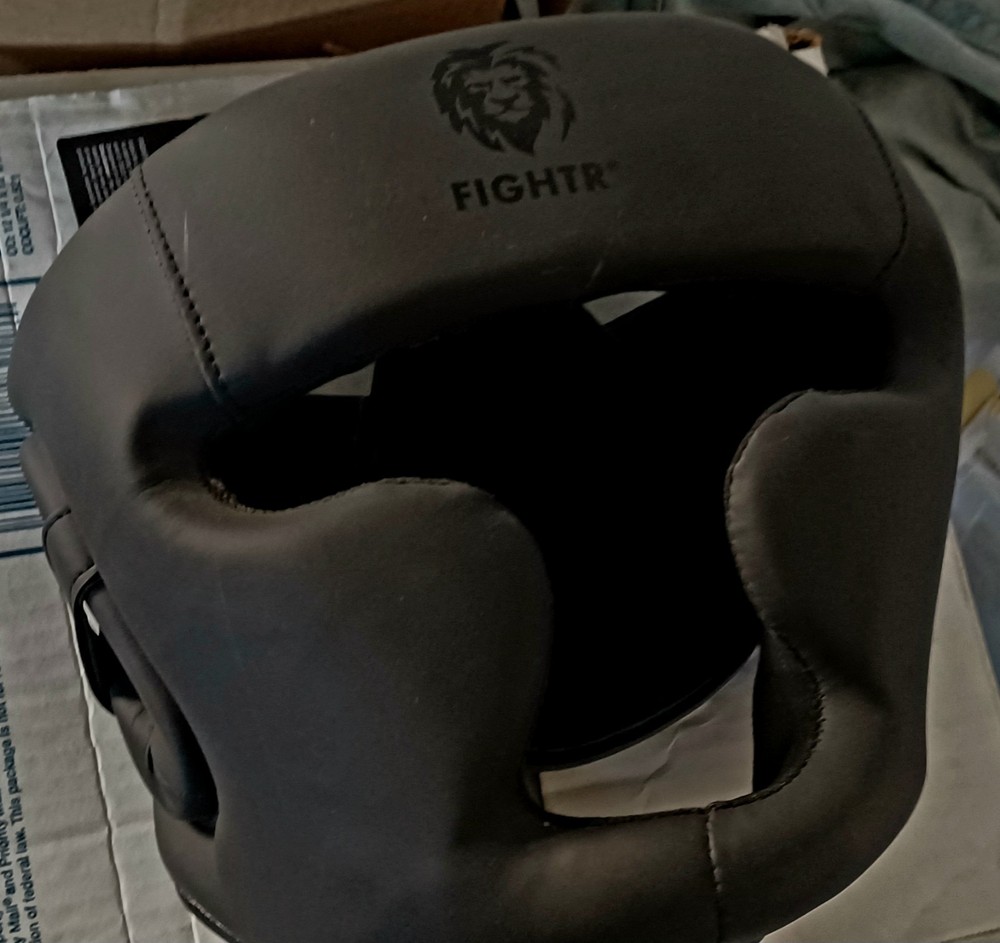 Fightr Training Headgear Black/Grey Boxing MMA Protective