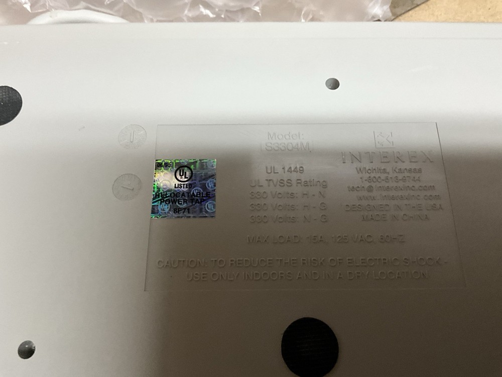 INTEREX S3304M Master Computer Power Strip Surge