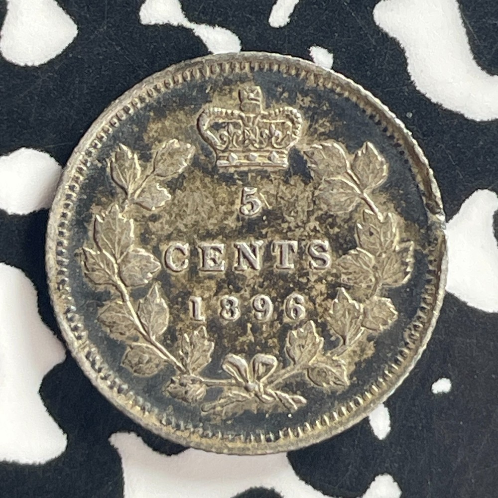 1896 Canada 5 Cents Lot#T7906 Silver! Nice!