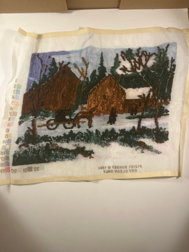 Sunset Needlepoint Kit #12101 "An Amish Winter" - Started