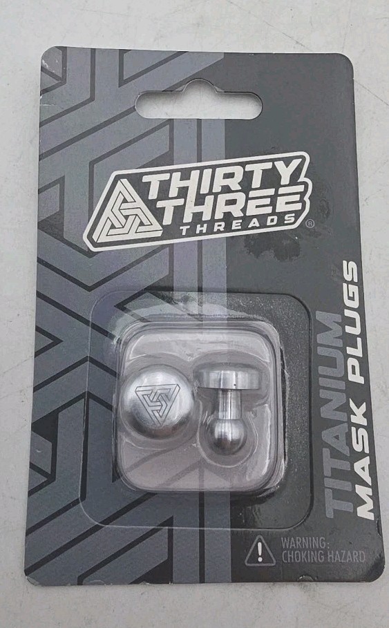 Thirty Three Threads Titanium Mask Plugs. T-3300