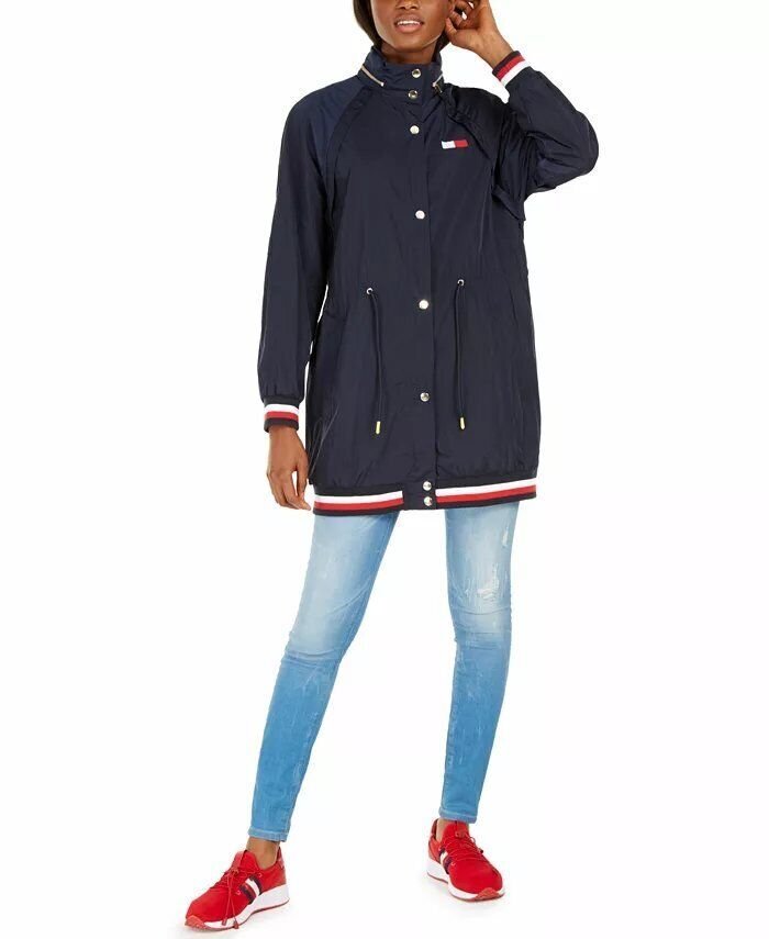 TOMMY HILFIGER Hooded Drawstring-Waist Jacket