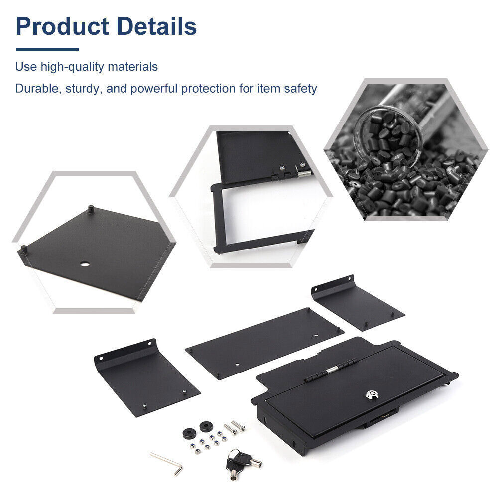 Center Console Vault Safe Box Key Lock Fit For Chevy Silverado GMC Sierra 2022+